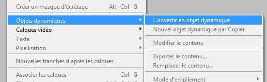 Objets dynamiques Photoshop
