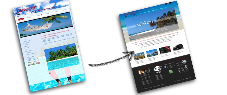 Refonte site internet wordpress concept tours