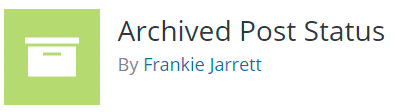 plugin archives post status