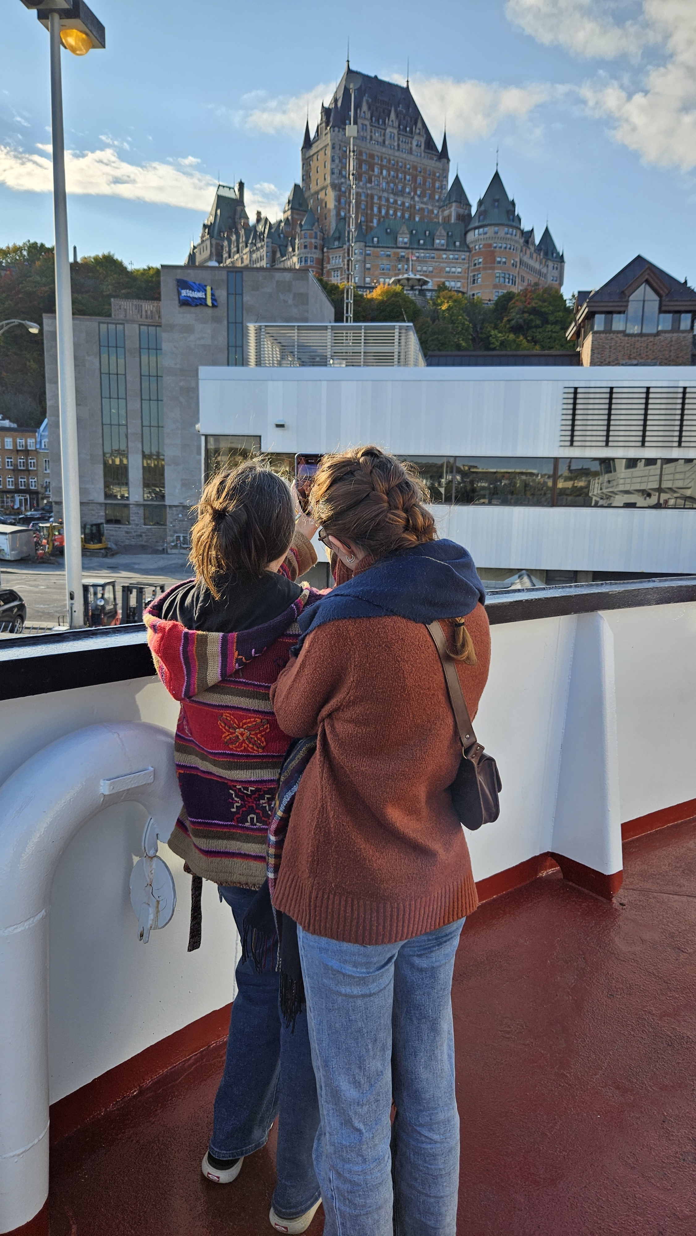 Nous faisons les touristes sur le traversier de Québec-Lévis