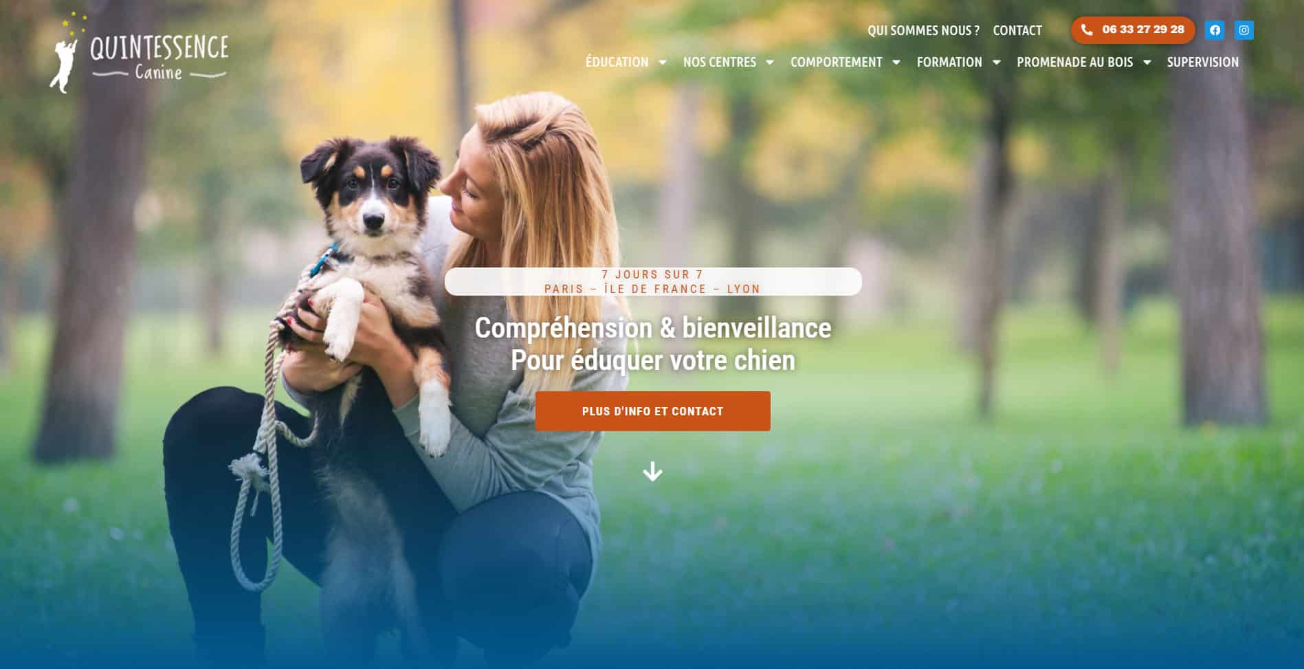 Site WordPress Quintessence Canine education